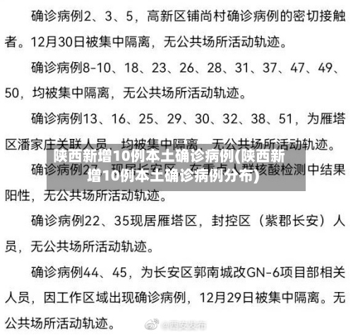 陕西新增10例本土确诊病例(陕西新增10例本土确诊病例分布)-第3张图片