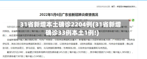 31省新增本土确诊2204例(31省新增确诊33例本土1例!)-第2张图片