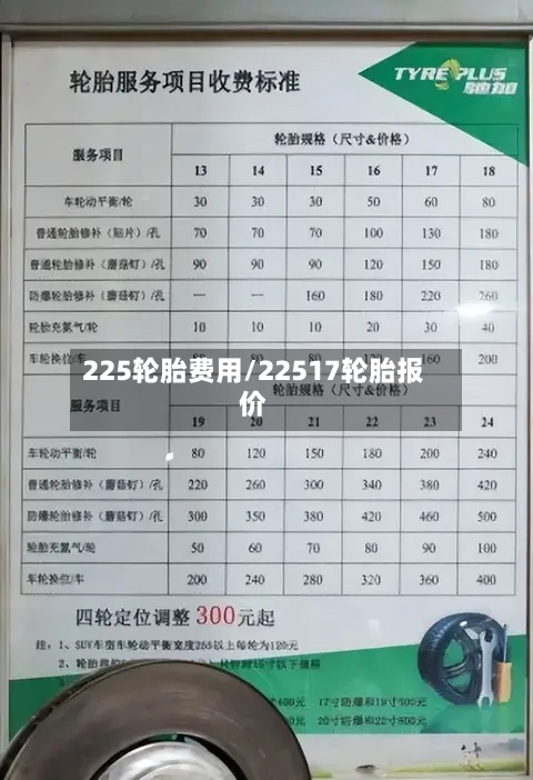 225轮胎费用/22517轮胎报价-第2张图片