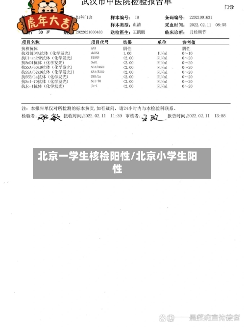 北京一学生核检阳性/北京小学生阳性