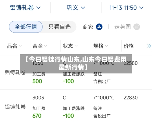 【今日铝锭行情山东,山东今日铝费用最新行情】