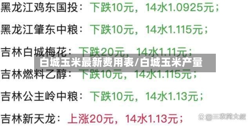 白城玉米最新费用表/白城玉米产量-第2张图片