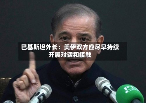 巴基斯坦外长：美伊双方应尽早持续开展对话和接触
