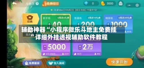 辅助神器“小程序微乐斗地主免费挂	”详细外挂透视辅助软件教程-第2张图片