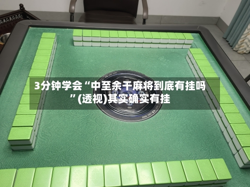 3分钟学会“中至余干麻将到底有挂吗”(透视)其实确实有挂-第2张图片