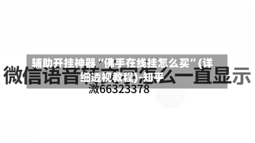 辅助开挂神器“佛手在线挂怎么买”(详细透视教程)-知乎-第2张图片