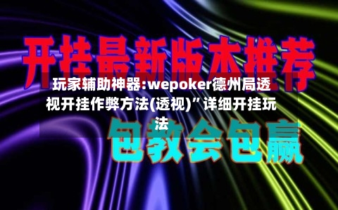 玩家辅助神器:wepoker德州局透视开挂作弊方法(透视)”详细开挂玩法