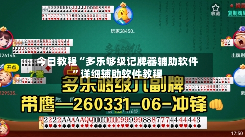 今日教程“多乐够级记牌器辅助软件”详细辅助软件教程-第2张图片