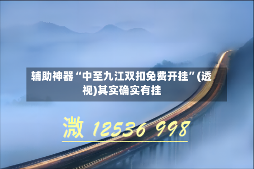 辅助神器“中至九江双扣免费开挂”(透视)其实确实有挂-第2张图片