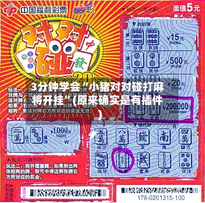 3分钟学会“小猪对对碰打麻将开挂”(原来确实是有插件)-第3张图片