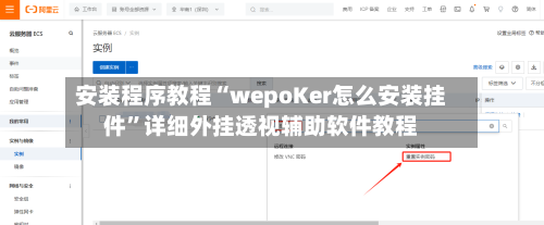 安装程序教程“wepoKer怎么安装挂件	”详细外挂透视辅助软件教程-第2张图片