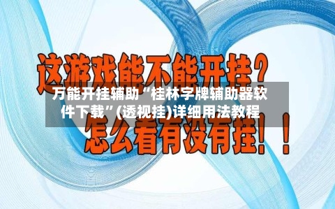 万能开挂辅助“桂林字牌辅助器软件下载”(透视挂)详细用法教程-第3张图片