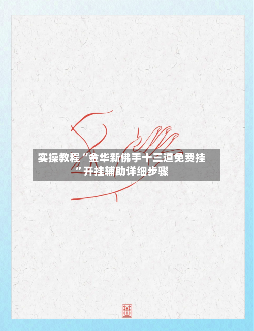 实操教程“金华新佛手十三道免费挂	”开挂辅助详细步骤-第3张图片