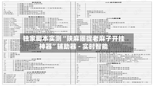 独家脚本实测“陕麻圈捉老麻子开挂神器	”辅助器 - 实时智能-第3张图片