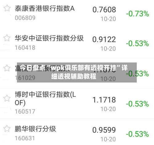 今日盘点“wpk俱乐部有透视开挂”详细透视辅助教程-第3张图片