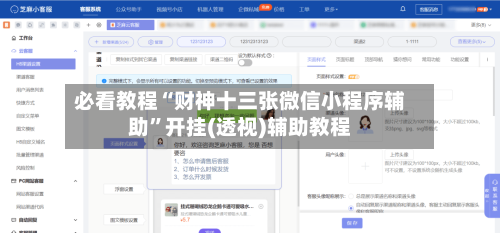 必看教程“财神十三张微信小程序辅助”开挂(透视)辅助教程-第2张图片