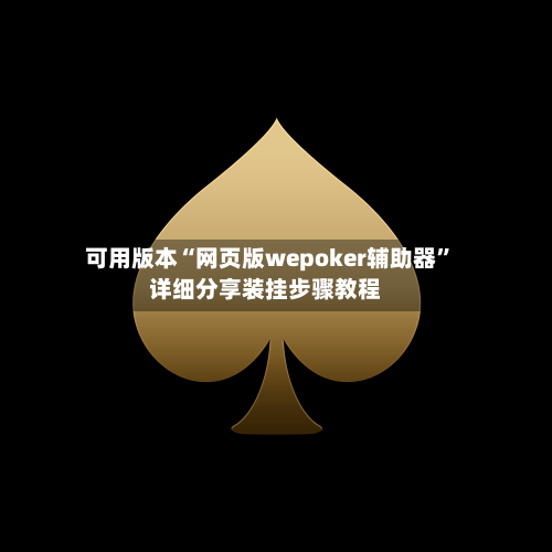 可用版本“网页版wepoker辅助器”详细分享装挂步骤教程-第3张图片