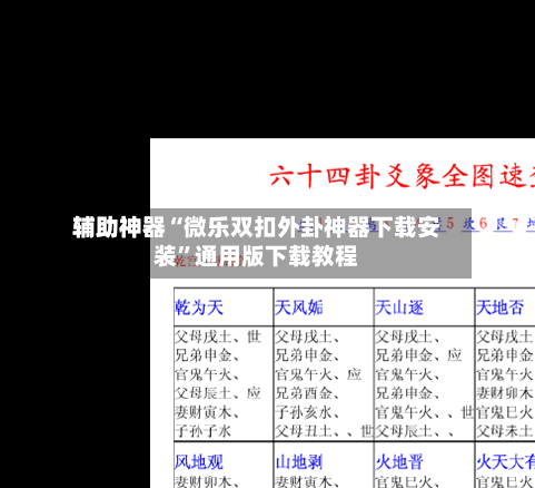 辅助神器“微乐双扣外卦神器下载安装”通用版下载教程-第2张图片