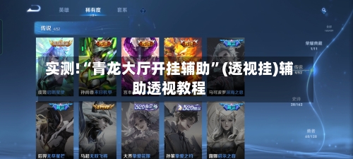 实测!“青龙大厅开挂辅助”(透视挂)辅助透视教程-第3张图片