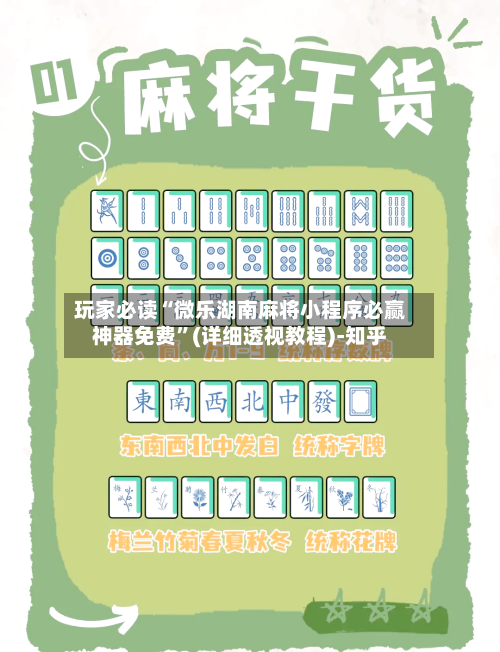 玩家必读“微乐湖南麻将小程序必赢神器免费”(详细透视教程)-知乎-第3张图片