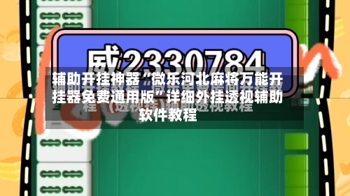 辅助开挂神器“微乐河北麻将万能开挂器免费通用版	”详细外挂透视辅助软件教程-第2张图片