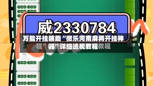 万能开挂辅助“微乐河南麻将开挂神器	”详细透视教程-第2张图片