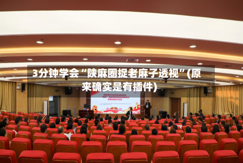 3分钟学会“陕麻圈捉老麻子透视”(原来确实是有插件)-第2张图片