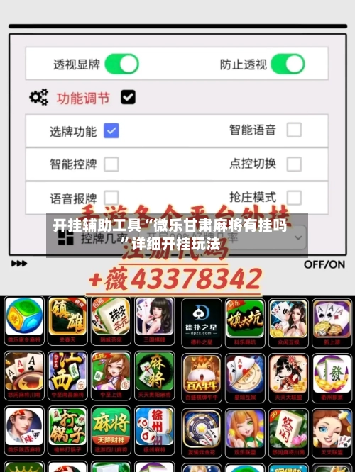 开挂辅助工具“微乐甘肃麻将有挂吗”详细开挂玩法-第3张图片