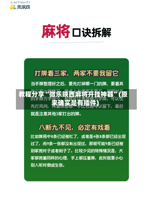 教程分享“微乐陕西麻将开挂神器”(原来确实是有插件)-第3张图片
