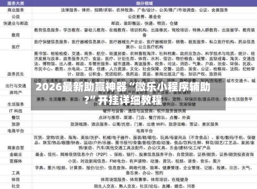 2026最新助赢神器“微乐小程序辅助?”开挂详细教程-第3张图片