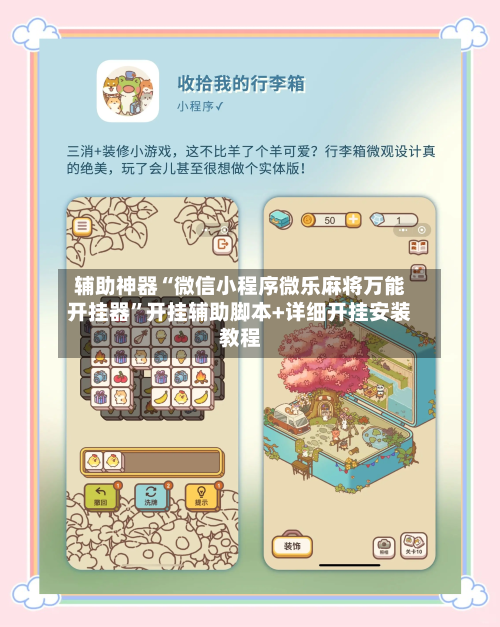 辅助神器“微信小程序微乐麻将万能开挂器	”开挂辅助脚本+详细开挂安装教程-第2张图片