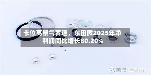 卡位高景气赛道，东田微2025年净利润同比增长80.20%