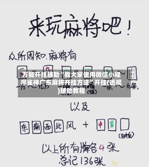 万能开挂辅助“教大家使用微信小程序雀神广东麻将开挂方法”开挂(透视)辅助教程-第3张图片