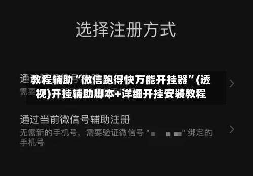 教程辅助“微信跑得快万能开挂器”(透视)开挂辅助脚本+详细开挂安装教程-第2张图片