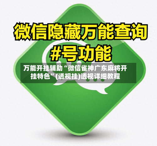 万能开挂辅助“微信雀神广东麻将开挂特色	”(透视挂)透视详细教程-第2张图片