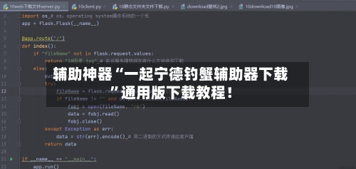 辅助神器“一起宁德钓蟹辅助器下载”通用版下载教程！-第3张图片
