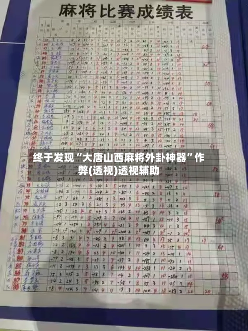 终于发现“大唐山西麻将外卦神器”作弊(透视)透视辅助-第2张图片