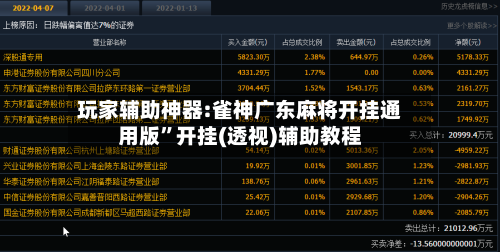 玩家辅助神器:雀神广东麻将开挂通用版”开挂(透视)辅助教程-第2张图片