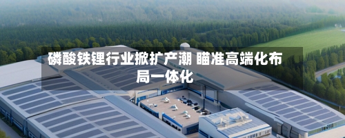 磷酸铁锂行业掀扩产潮 瞄准高端化布局一体化-第2张图片