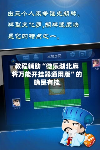 教程辅助“微乐湖北麻将万能开挂器通用版”的确是有挂-第2张图片