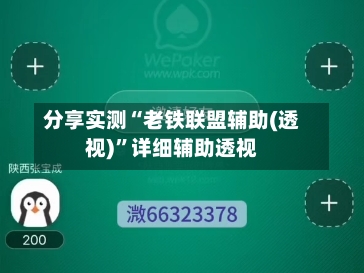 分享实测“老铁联盟辅助(透视)”详细辅助透视-第3张图片
