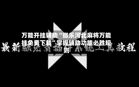 万能开挂辅助“微乐河北麻将万能挂免费下载”掌握辅助功能必胜规则-第3张图片