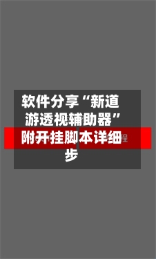 软件分享“新道游透视辅助器”附开挂脚本详细步-第3张图片