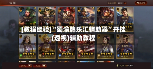 [教程经验]“蜀渝牌乐汇辅助器”开挂(透视)辅助教程-第2张图片