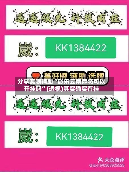 分享实测辅助“微乐云南麻将可以开挂吗”(透视)其实确实有挂-第3张图片