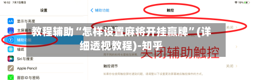 教程辅助“怎样设置麻将开挂赢牌”(详细透视教程)-知乎-第2张图片