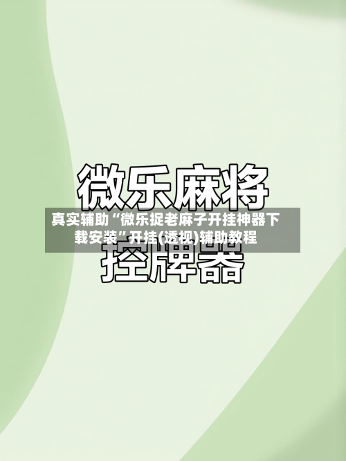 真实辅助“微乐捉老麻子开挂神器下载安装”开挂(透视)辅助教程-第2张图片