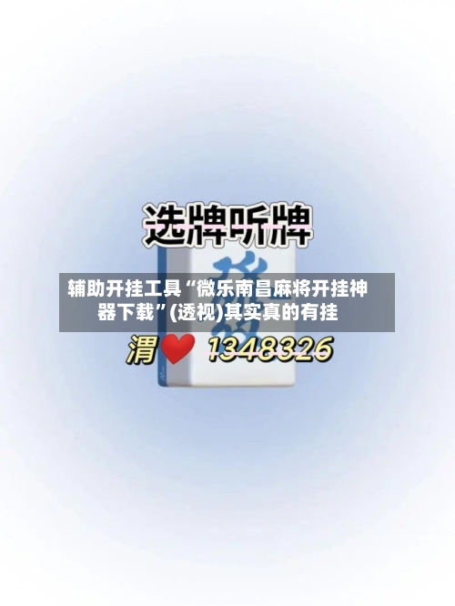 辅助开挂工具“微乐南昌麻将开挂神器下载”(透视)其实真的有挂-第3张图片