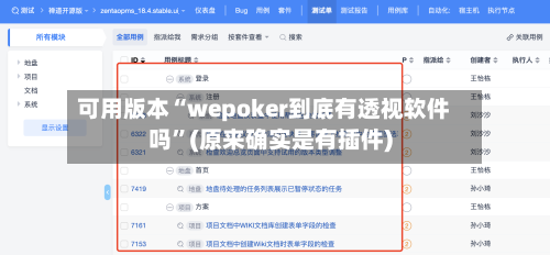 可用版本“wepoker到底有透视软件吗”(原来确实是有插件)-第2张图片