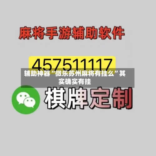 辅助神器“微乐苏州麻将有挂么	”其实确实有挂-第2张图片